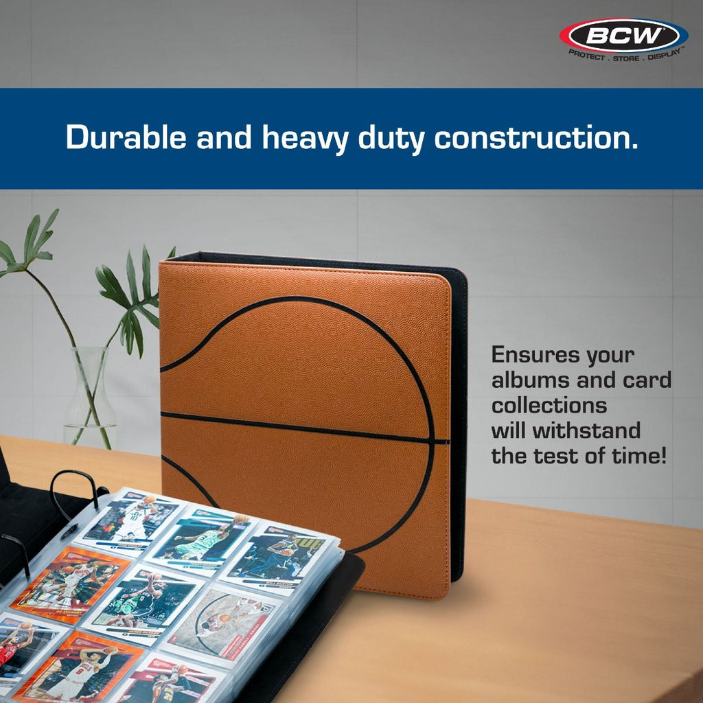 BCW 3-inch basketball collectors card album brown (additional view)