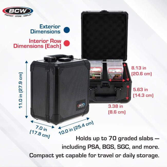 BCW graded slab latching case 2 rows (additional view)