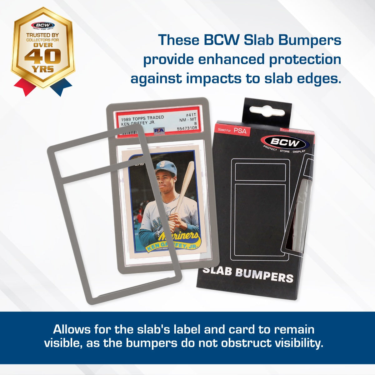 BCW: Slab Bumpers - PSA Card - Red