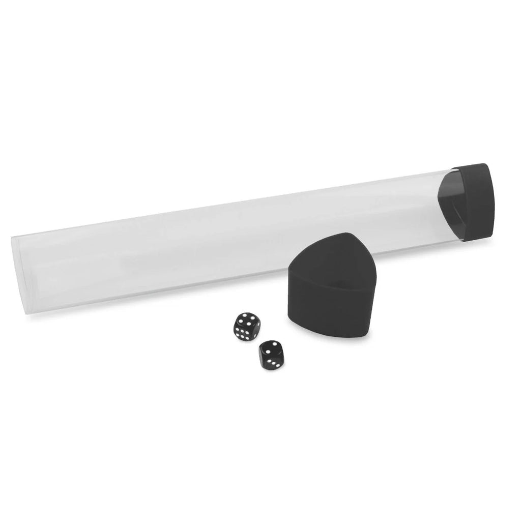 BCW playmat tube with dice cap black