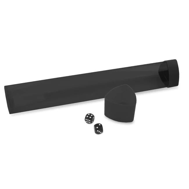 BCW playmat tube with dice cap smoke