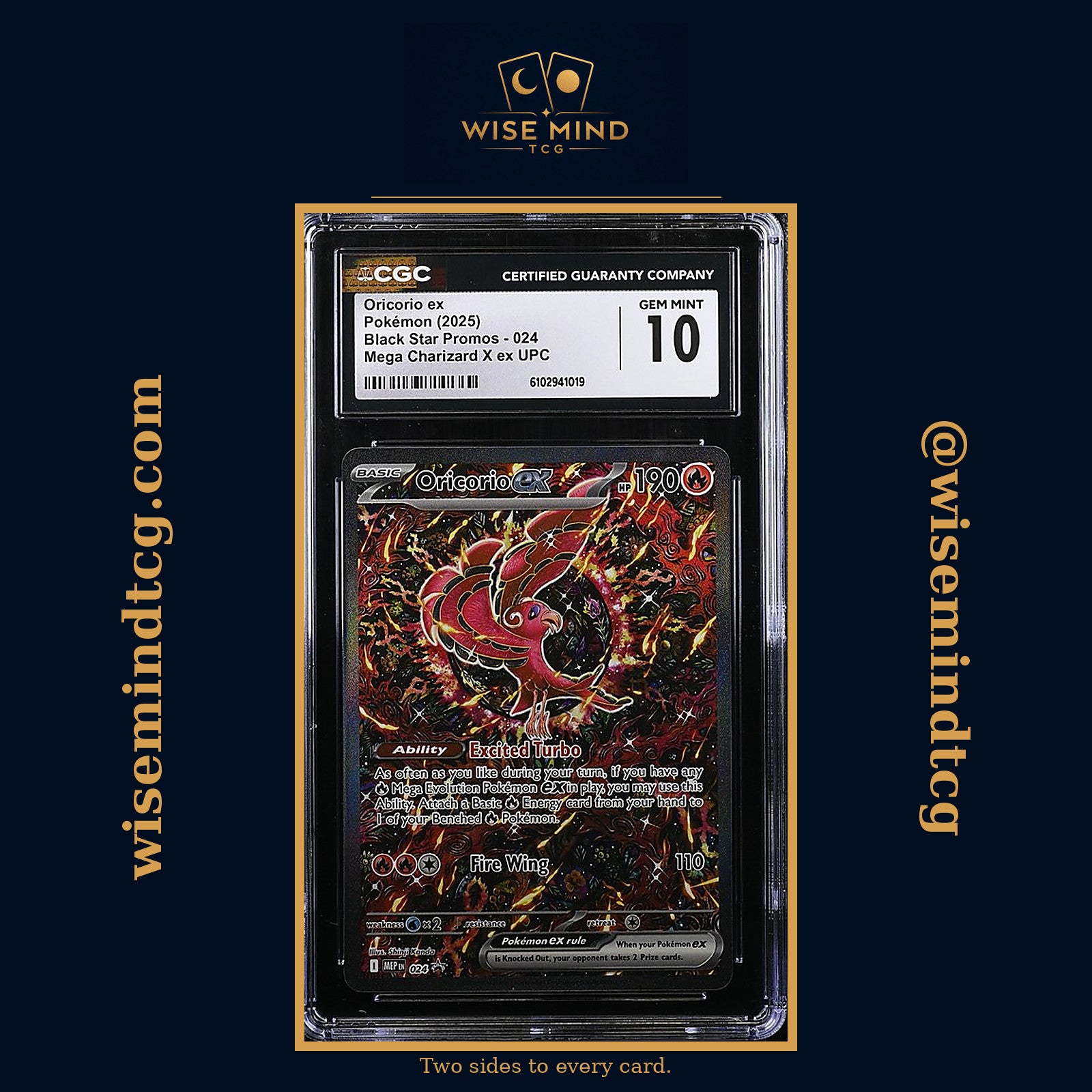 Oricorio ex MEP EN 024 UPC promo CGC 10 slab — front