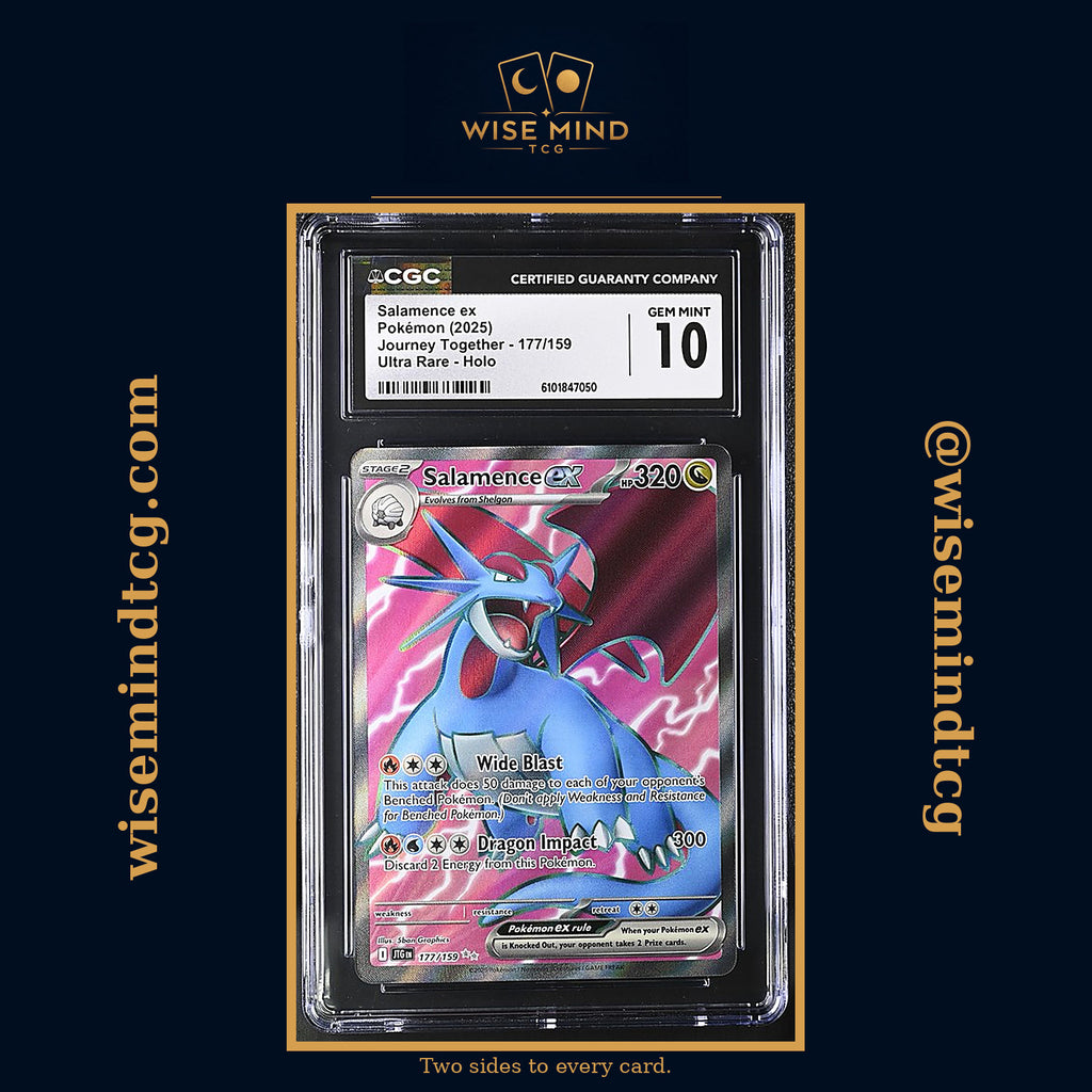 2025 Pokémon Scarlet & Violet Journey Together Full Art Salamence ex #177 CGC 10 Gem Mint