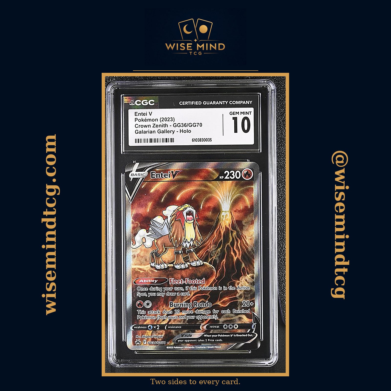 Entei V Crown Zenith GG36 CGC 10 slab — front