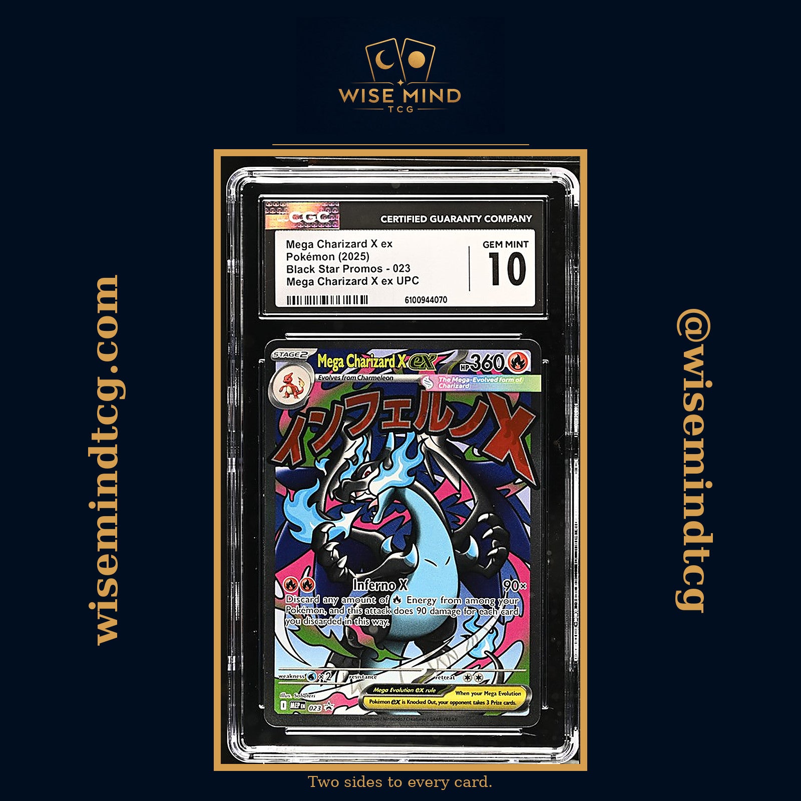 Mega Charizard X ex #023 UPC Promo CGC 10 slab — front
