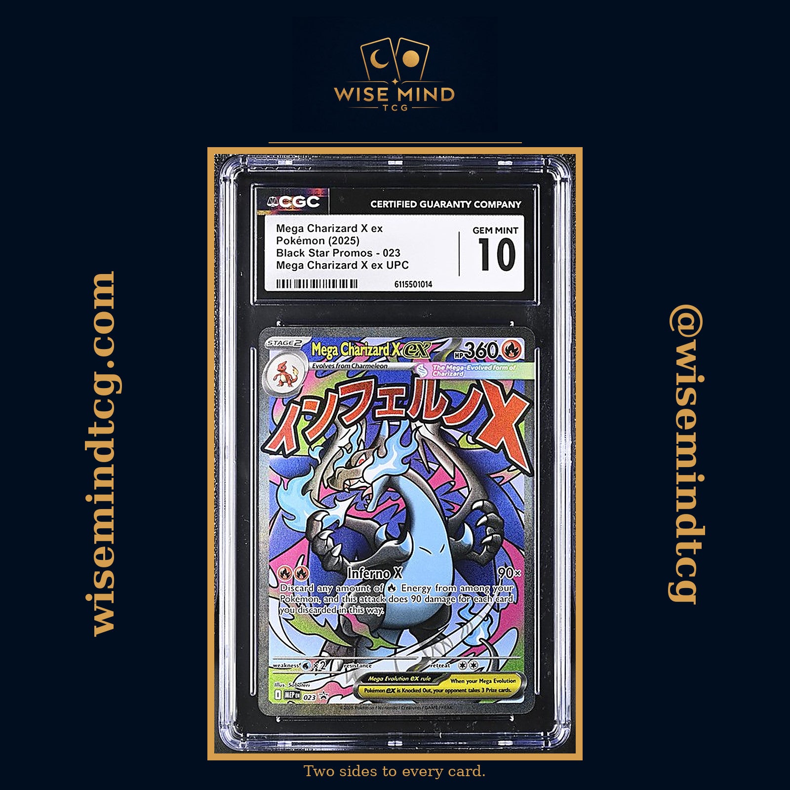 Mega Charizard X ex #023 UPC Promo CGC 10 slab — front