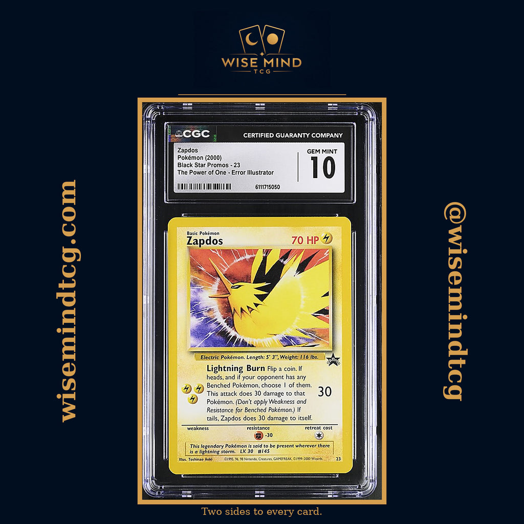 2000 Pokemon Black Star Promo The Power Of One Aoki Error Zapdos #23 CGC 10 GEM