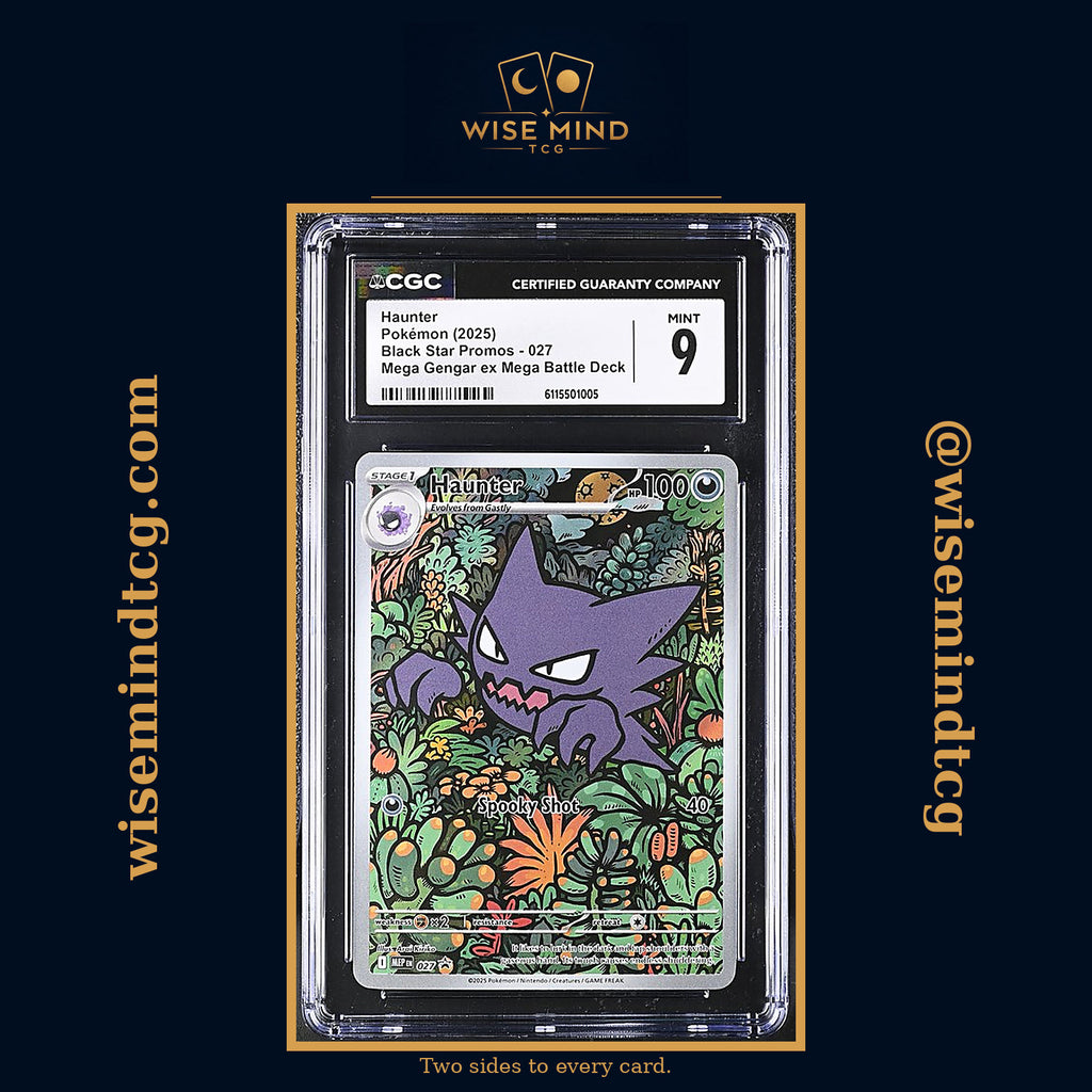 2025 Pokemon Mega Evolution Black Star Promo Mega Gengar Battle Deck Haunter #027 CGC 9 MINT