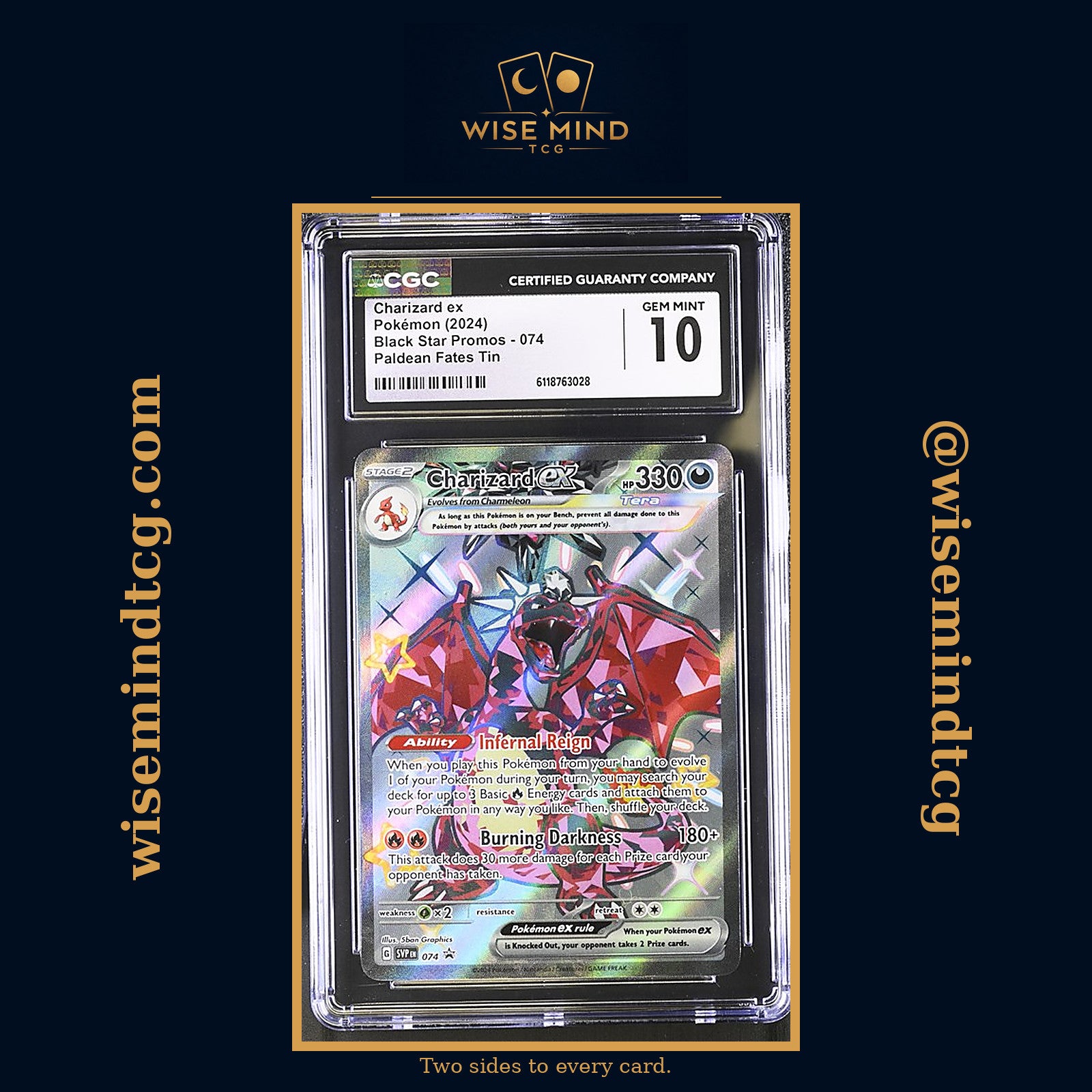 Charizard ex Pokémon 2024 English Black Star Promos - Scarlet & Violet SVP EN 074 Paldean Fates Tin (Holo)