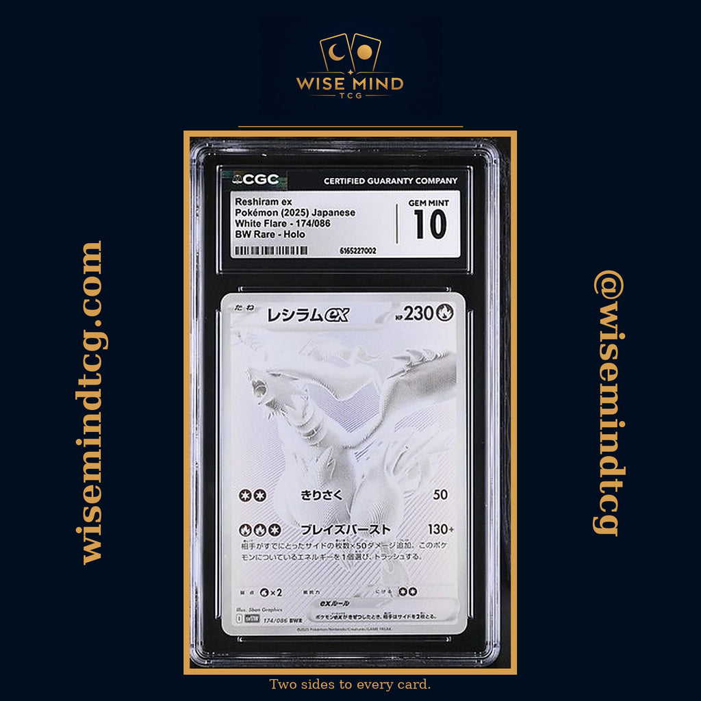 Reshiram ex 174/086 White Flare (JP) BW Rare CGC 10 Gem Mint