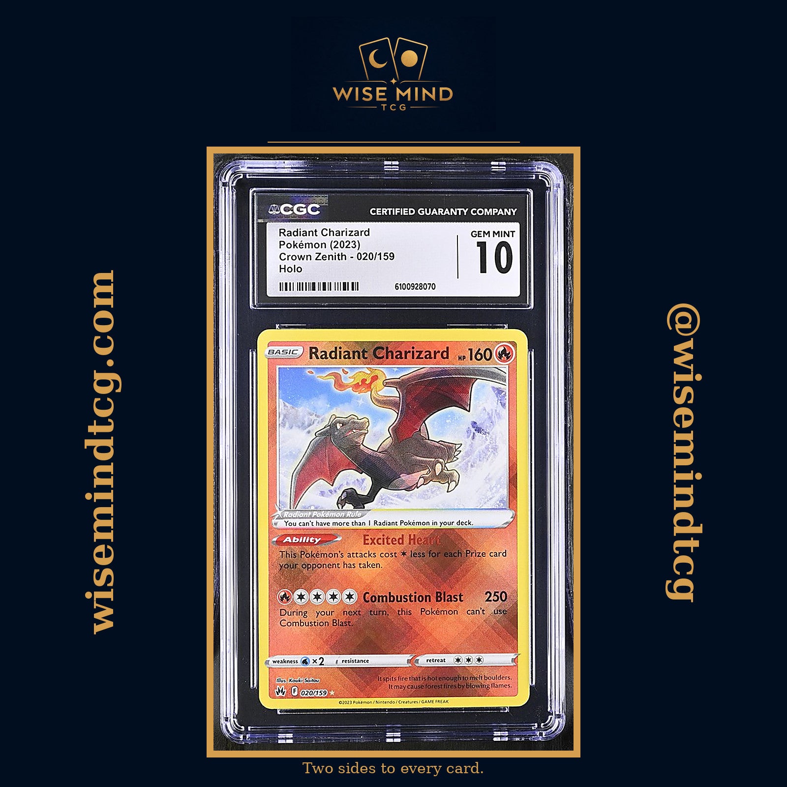Radiant Charizard #020 Crown Zenith CGC 10 Gem Mint