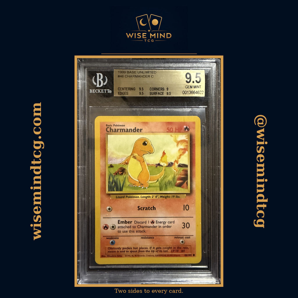 1999 Pokemon Base Set Unlimited Charmander #46 BGS 9.5 GEM MINT
