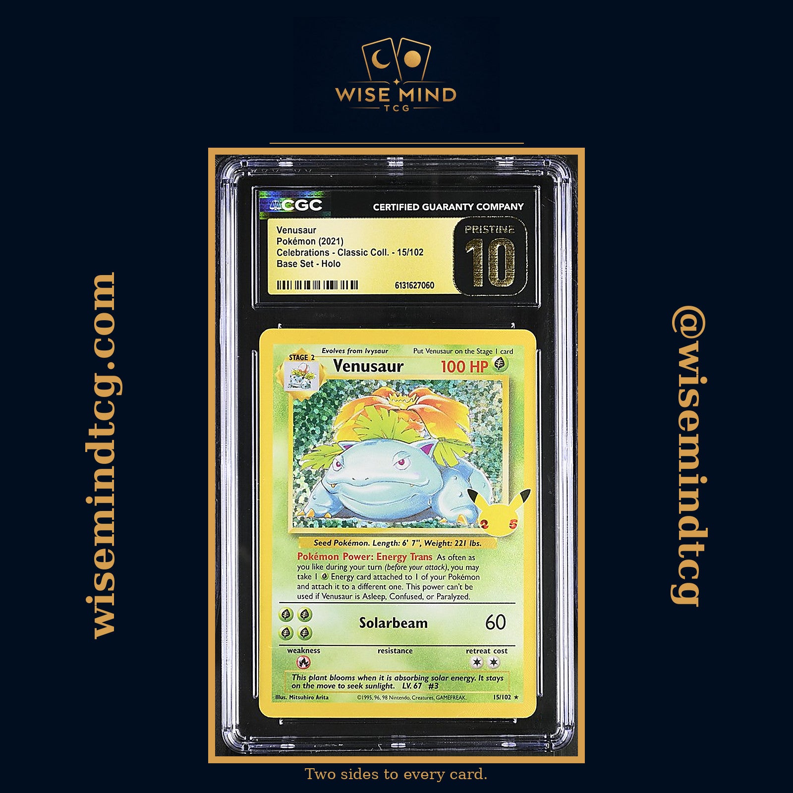 2021 Pokemon Sword & Shield Celebrations Classic Collection Holo Venusaur #15 CGC 10 PRISTINE