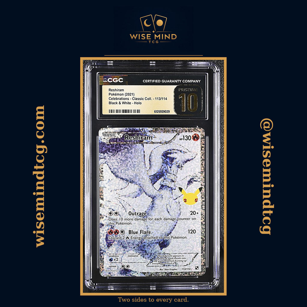 Reshiram – Celebrations Classic Collection #113/114 Black & White Holo (CGC Pristine 10)