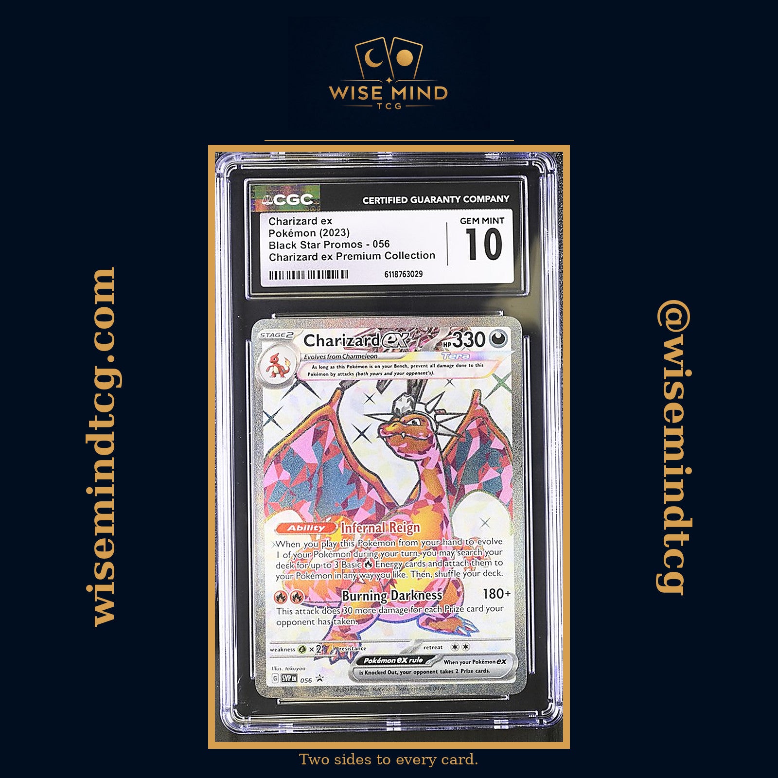 Charizard ex SVP EN 056 Premium Collection promo CGC 10 slab — front