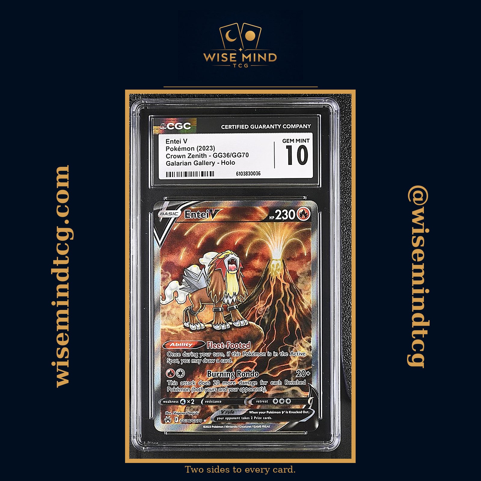 Entei V Crown Zenith GG36 CGC 10 slab — front