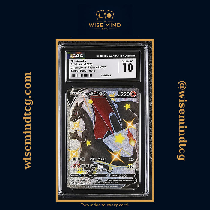 Charizard V Champion's Path 079/073 CGC 10 slab — front