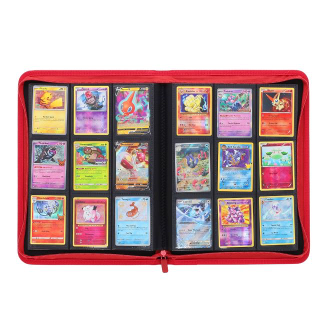 Z-Folio 9-pocket card album red (interior view)