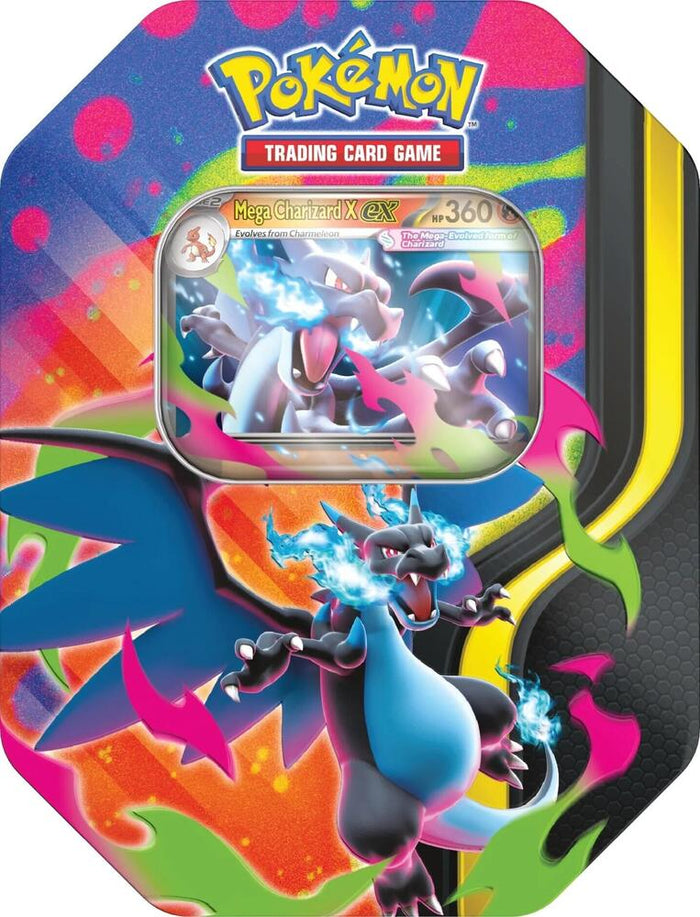 Pokémon Mega Charizard X collector tin sealed