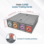 BCW Collectible Card Bin 3200 gray (interior view)