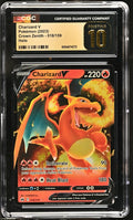Charizard V #018/159 Crown Zenith CGC 10 Pristine graded Pokemon card slab