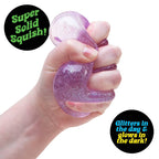 NeeDoh Nice Cube glitter and glow blue sensory toy (additional view)