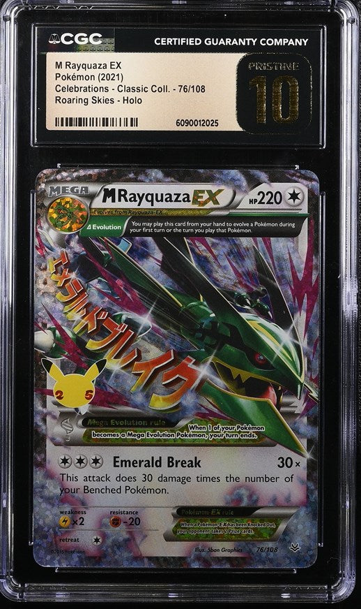 M Rayquaza EX #76 Celebrations Classic Collection CGC 10 Pristine graded Pokemon card slab