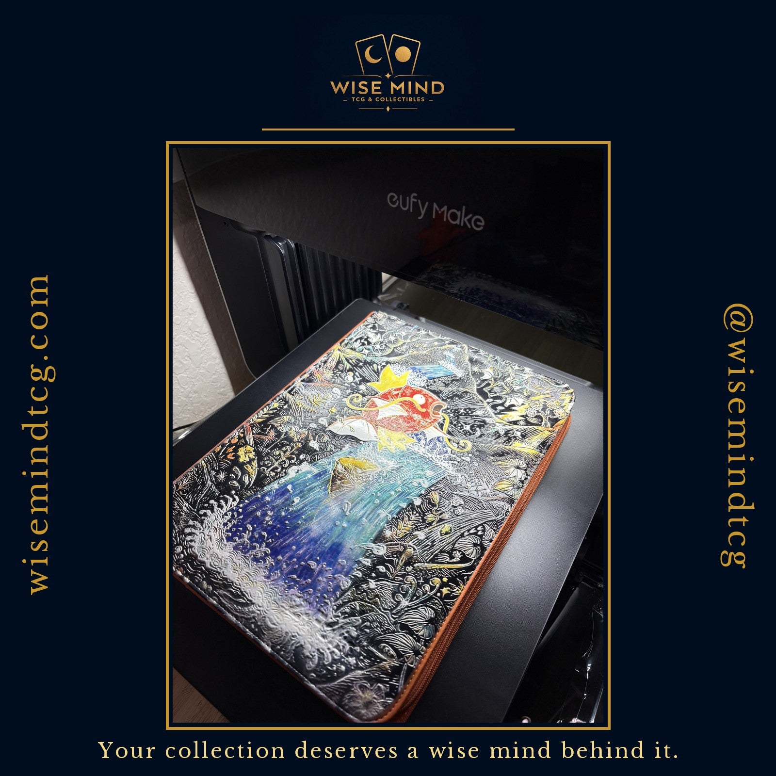 Custom printed Z-Folio binder — Magikarp textured 3D print example